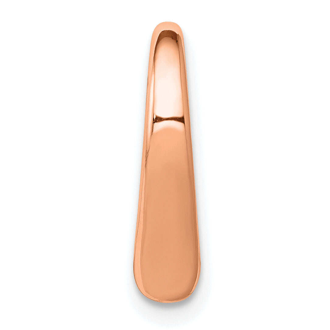 14K Rose Polished Heart Chain Slide-C2918R