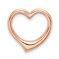 14K Rose Polished Heart Chain Slide-C2918R