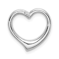 14K White Gold Polished Heart Chain Slide-C2918W