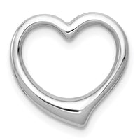 14K White Gold Polished Heart Chain Slide-C2918W