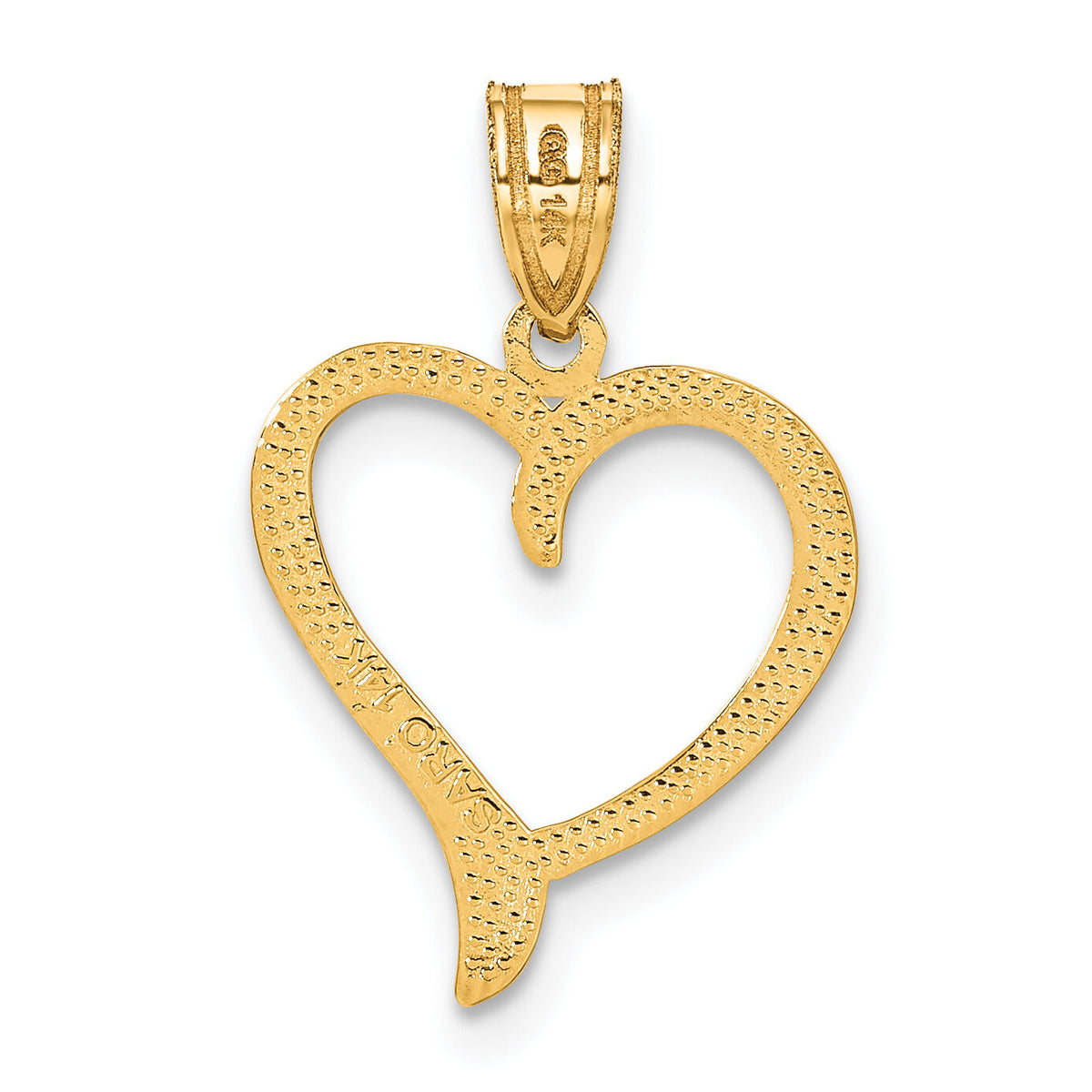 14K Polished Heart Pendant-C292