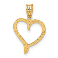 14K Polished Heart Pendant-C292