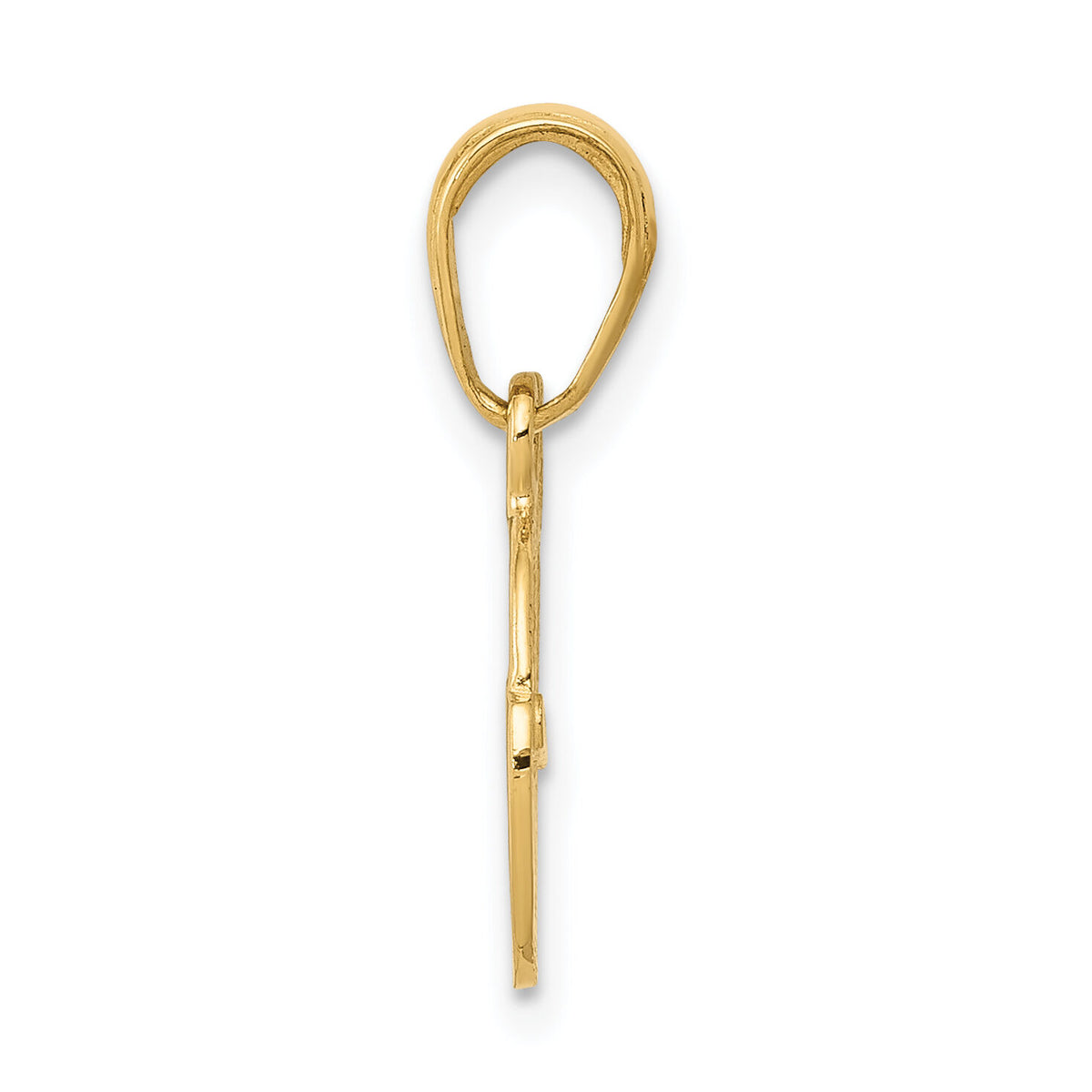 14K Polished Key and Lock Charm-C2937