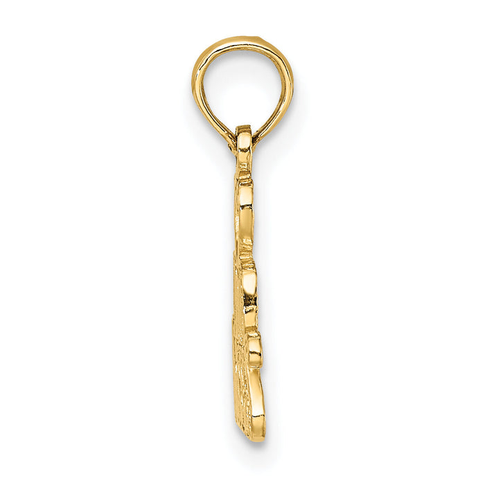 14k HEART AND KISSES Charm-C2938