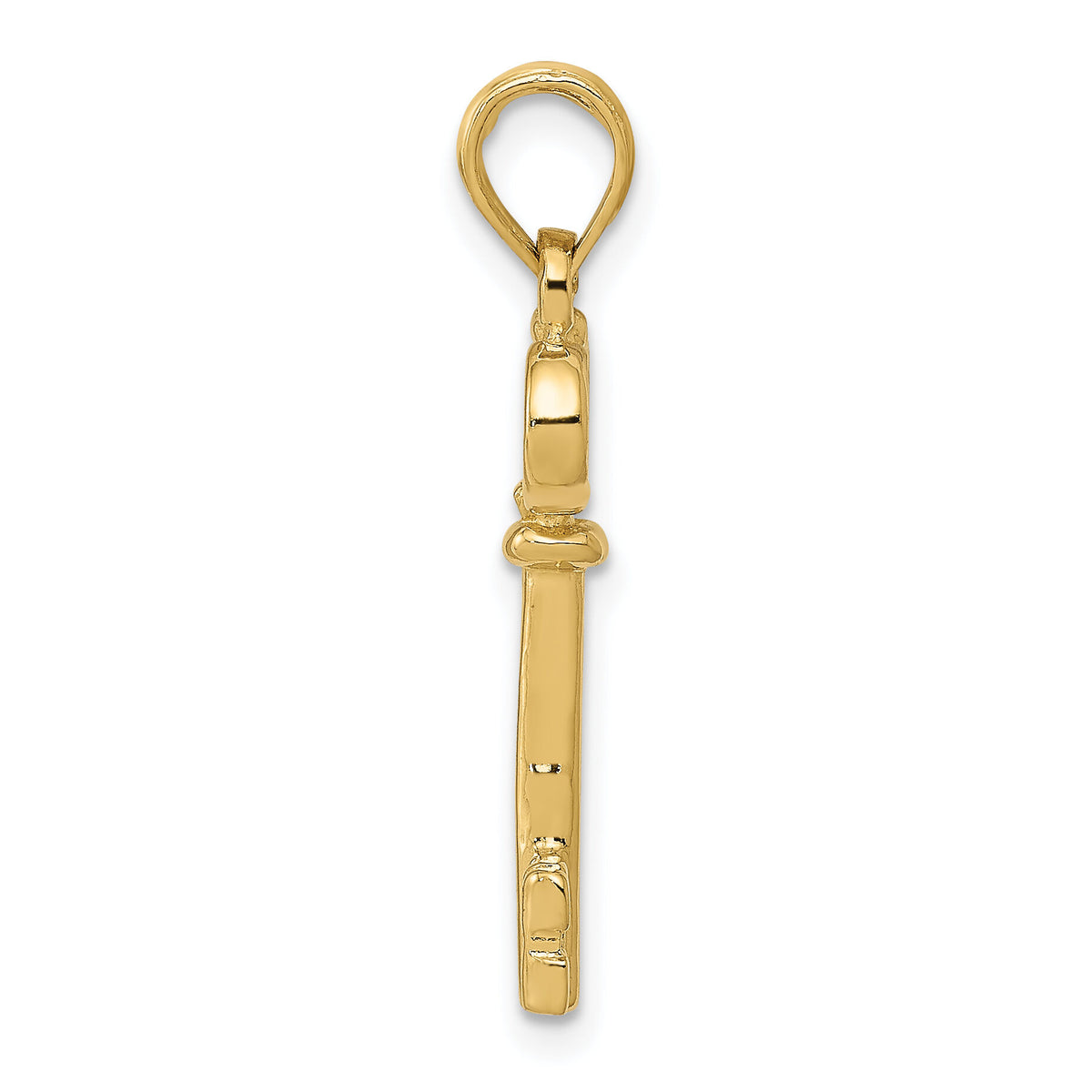 14K Polished 3-D Key Charm-C2940