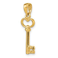14K Polished 3-D Key Charm-C2940