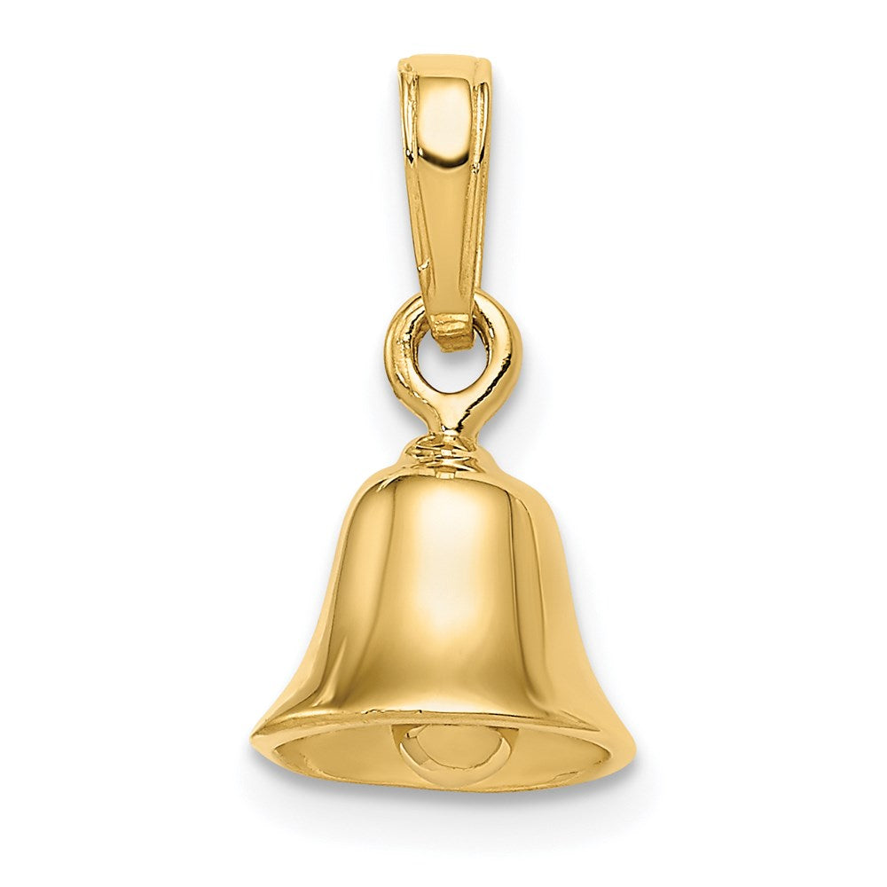 14k 3-D Moveable Bell Pendant-C2951