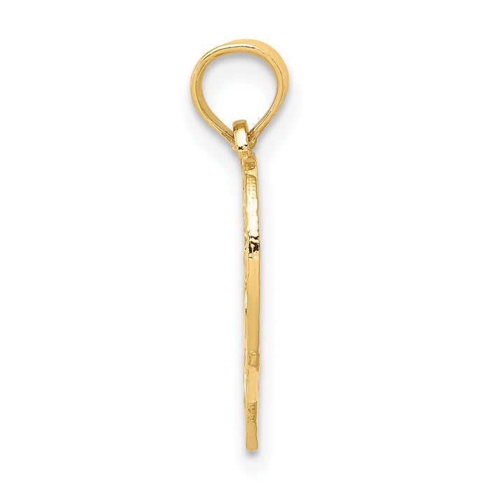 14k 13 in Heart Cut-out Pendant-C2953