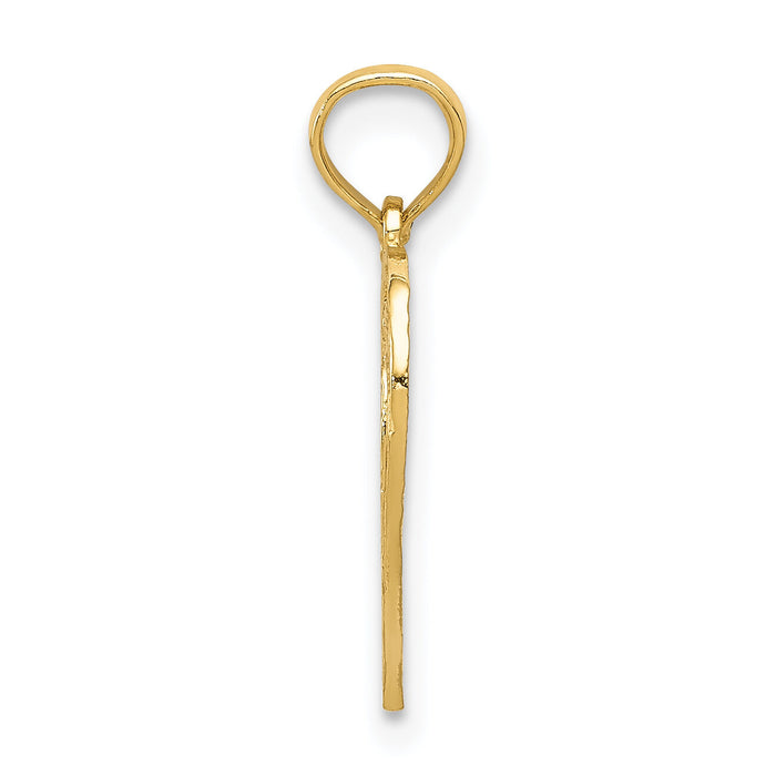 14k 30 in Heart Cut-out Pendant-C2958