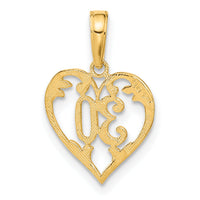 14k 30 in Heart Cut-out Pendant-C2958