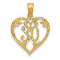 14k 30 in Heart Cut-out Pendant-C2958
