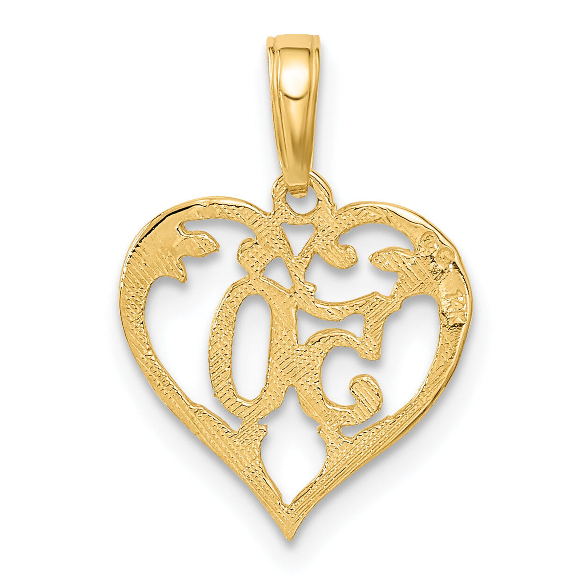 14k 50 in Heart Cut-out Pendant-C2959