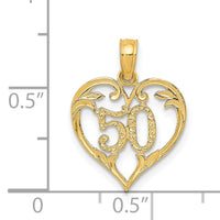 14k 50 in Heart Cut-out Pendant-C2959