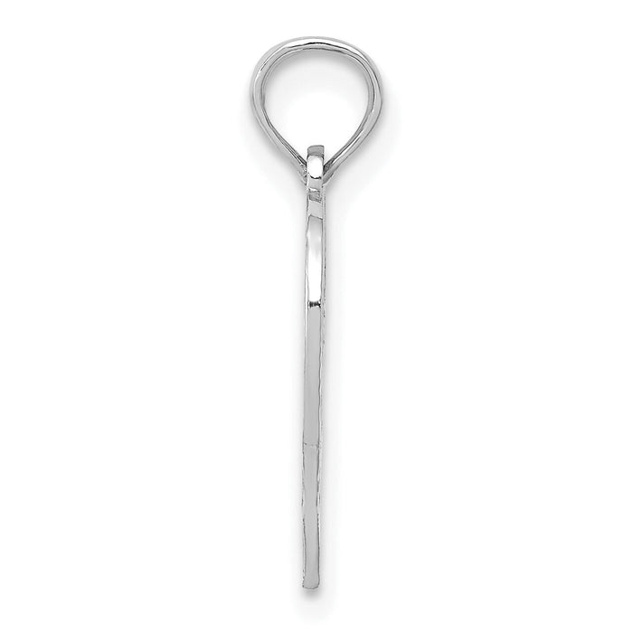 14k White Gold 50 in Heart Cut-out Pendant-C2959W