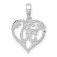 14k White Gold 50 in Heart Cut-out Pendant-C2959W
