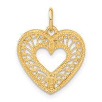 14K Polished Heart Pendant-C296
