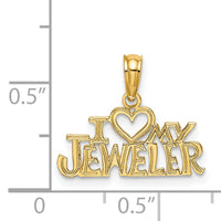 14k I HEART MY JEWELER Charm-C2962