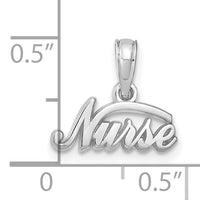 14K White Gold Nurse Pendant-C2963W