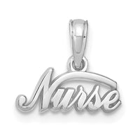 14K White Gold Nurse Pendant-C2963W