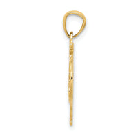14k Diamond-cut 15 ANOS Heart Pendant-C2969