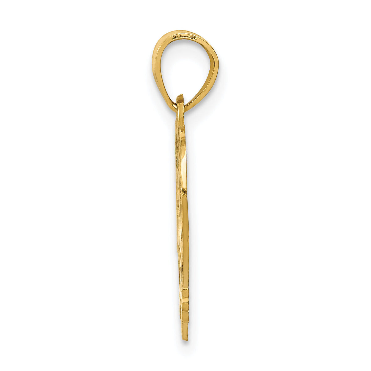 14k 15 in QUINCE ANOS Heart Frame Pendant-C2971