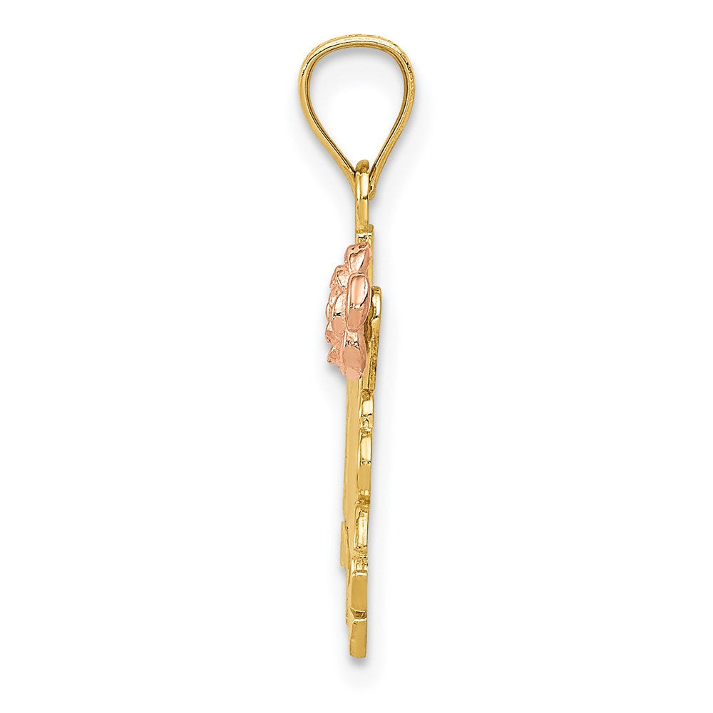 14k Yellow and Rose Gold #1 MADRE Pendant-C2988