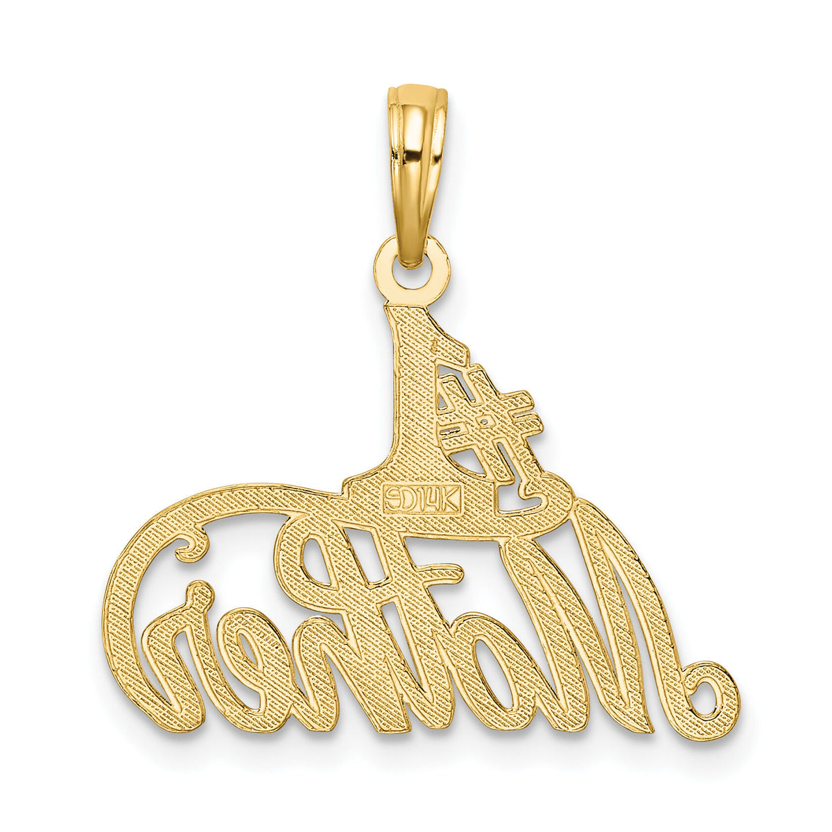 14k #1 MOTHER Charm-C2989
