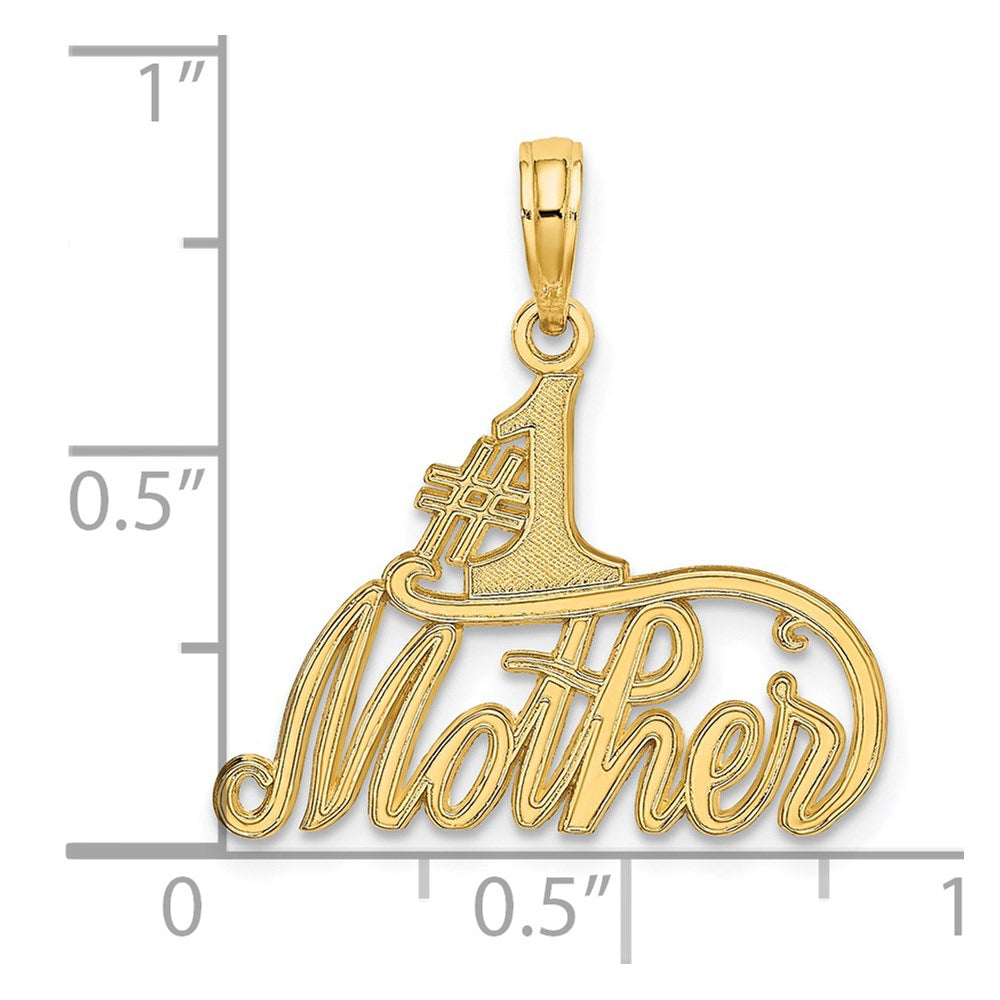 14k #1 MOTHER Charm-C2989