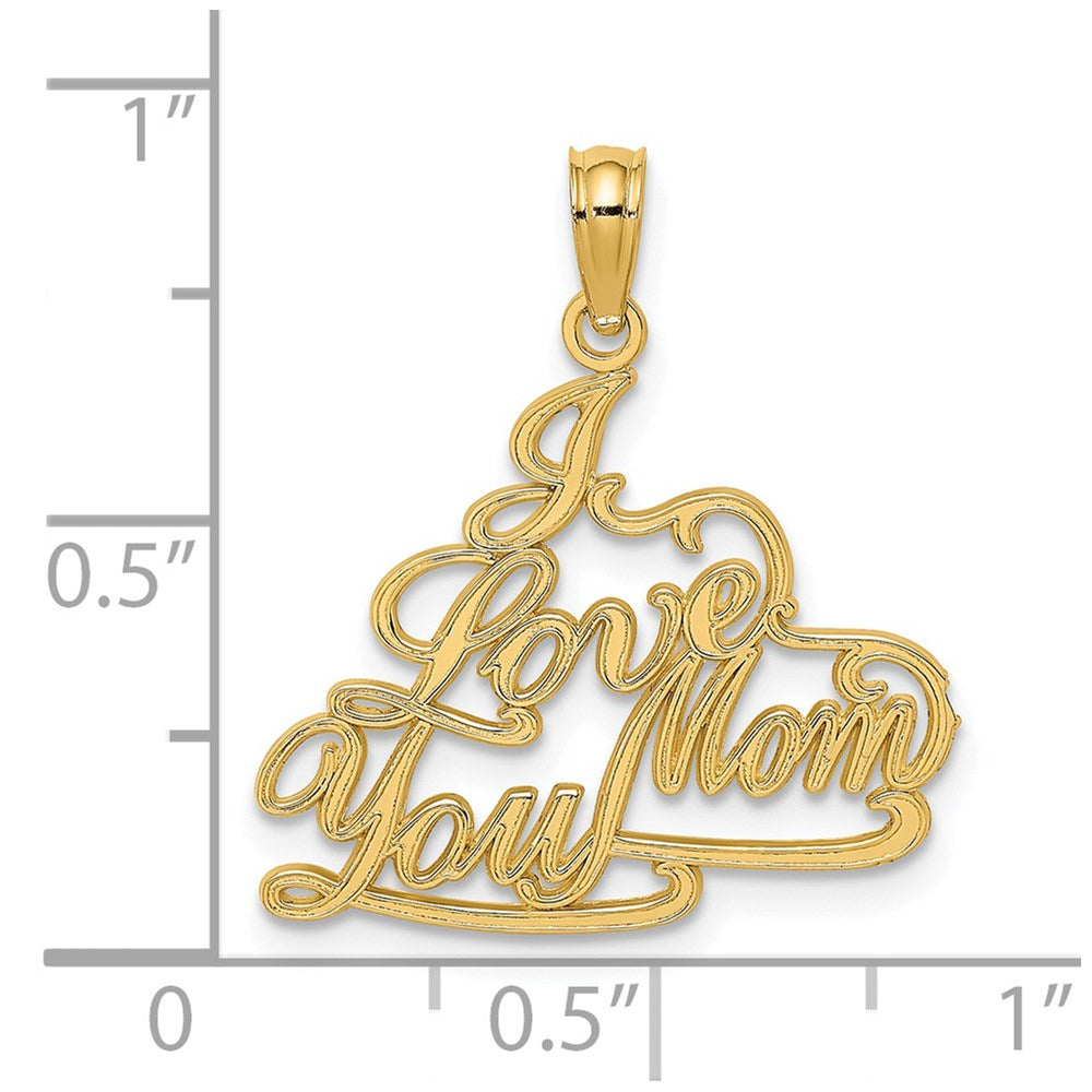 14k I LOVE YOU MOM Charm-C2994