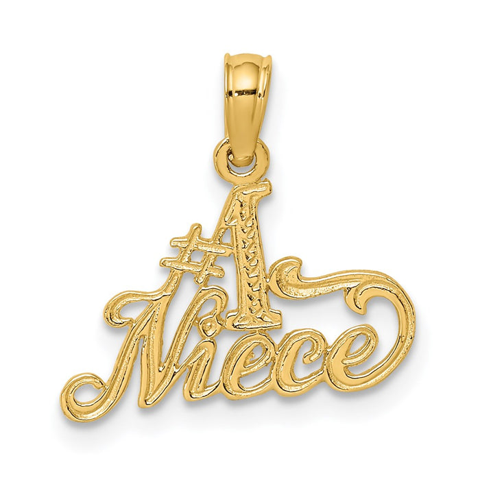 14k #1 NIECE Charm-C3005