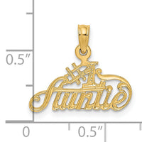 14k #1 AUNTIE Charm-C3007