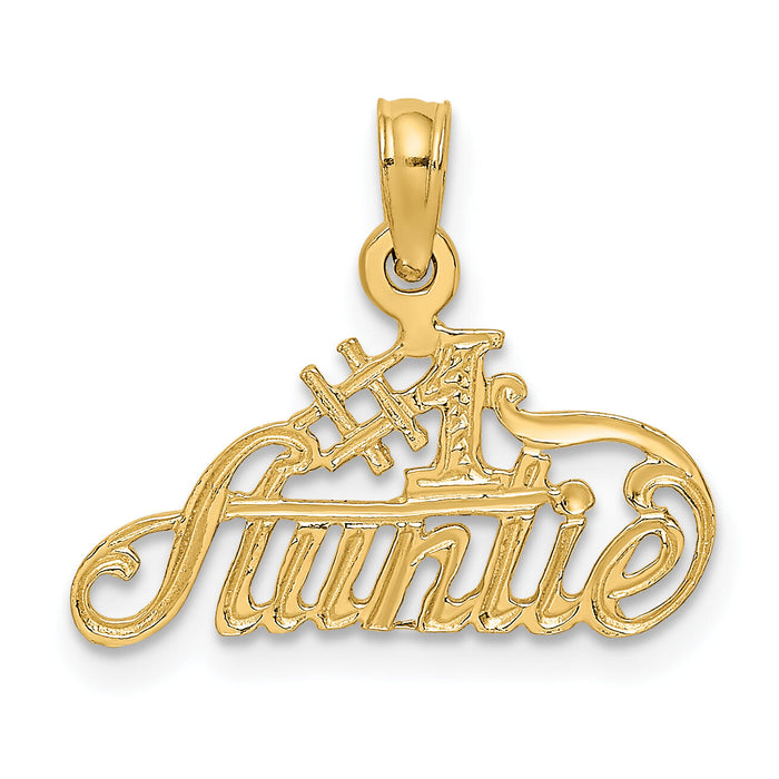 14k #1 AUNTIE Charm-C3007