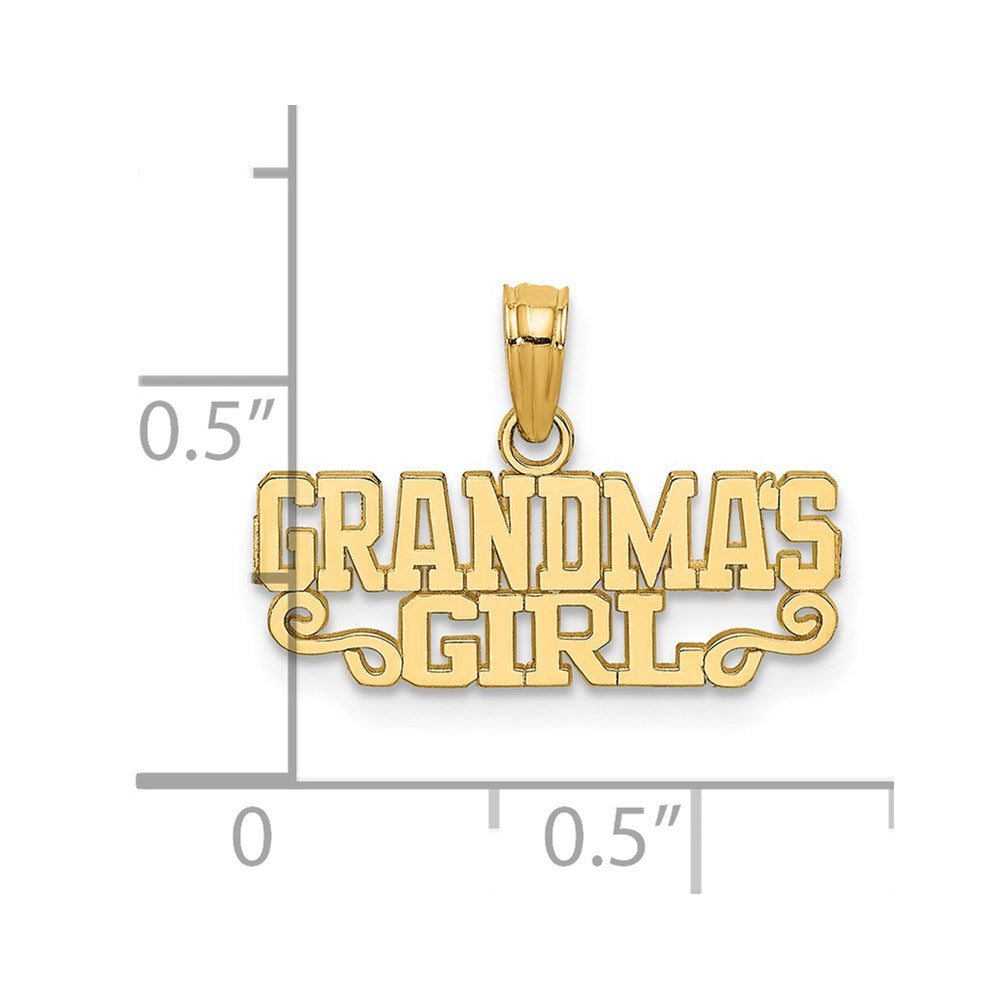 14k GRANDMA'S GIRL Charm-C3011