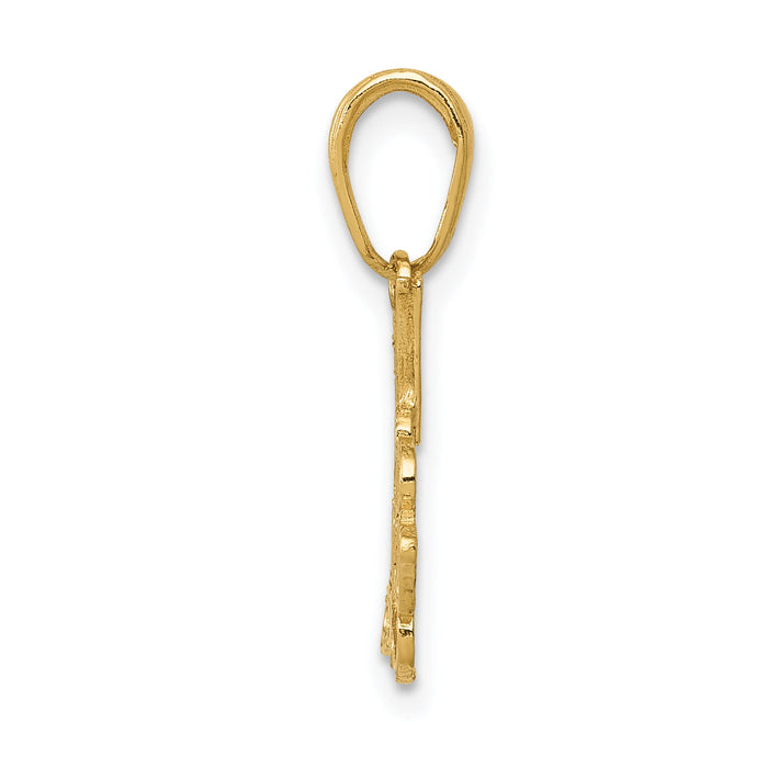 14k #1 DAUGHTER Pendant-C3012