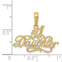 14k #1 DAUGHTER Pendant-C3012