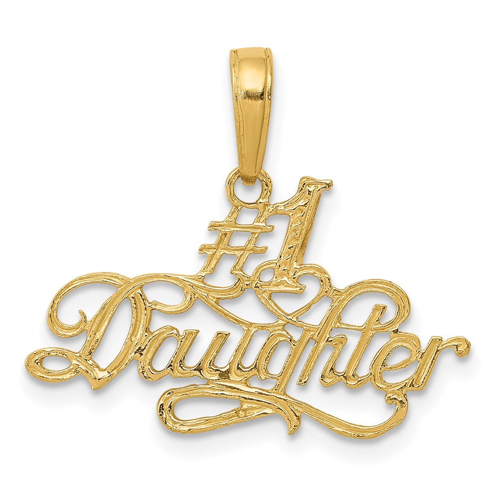 14k #1 DAUGHTER Pendant-C3012