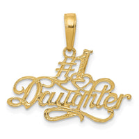 14k #1 DAUGHTER Pendant-C3012