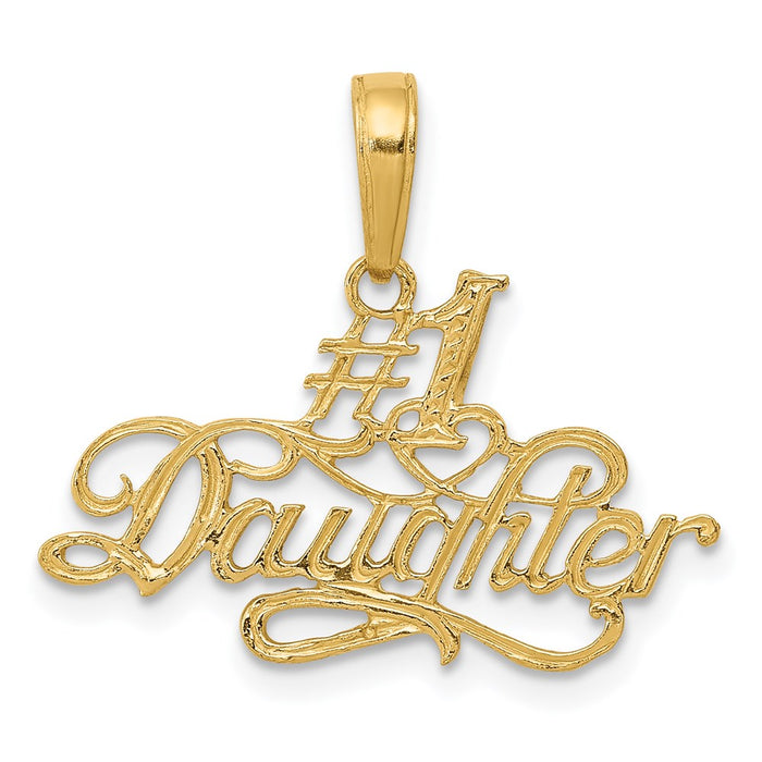 14k #1 DAUGHTER Pendant-C3012