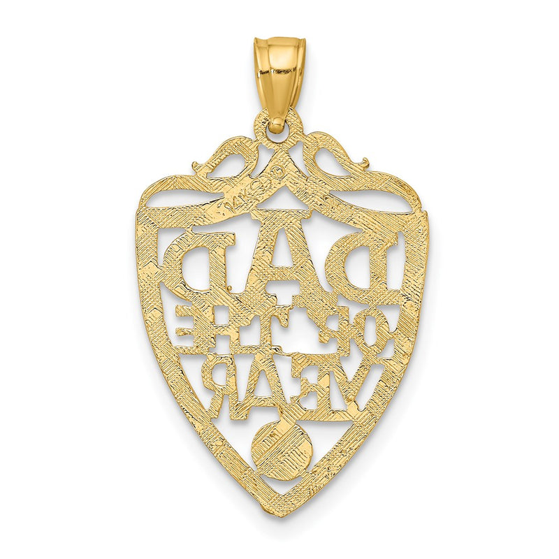 14k DAD OF THE YEAR PLAQUE Charm-C3018