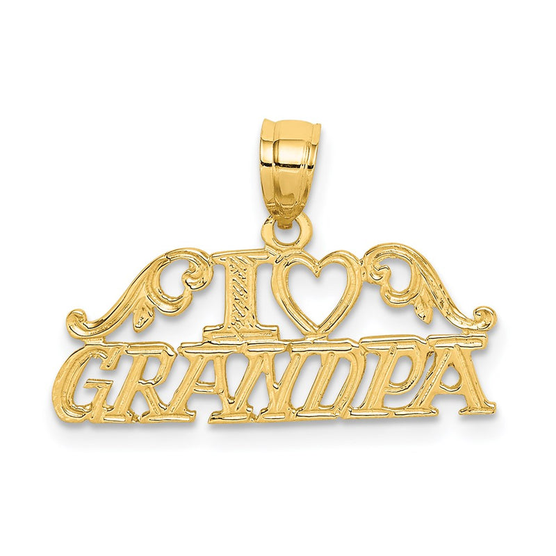 14k I HEART GRANDPA Charm-C3021