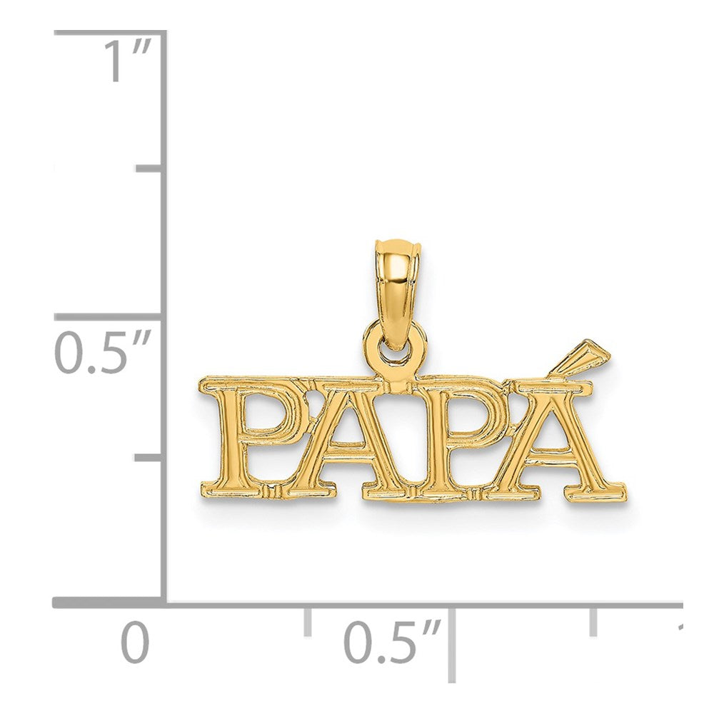 14k PAPA Charm-C3022