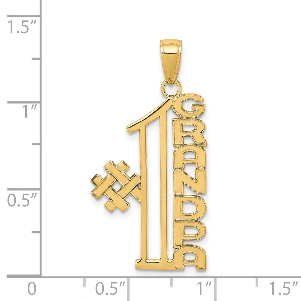 14k #1 GRANDPA Pendant-C3023