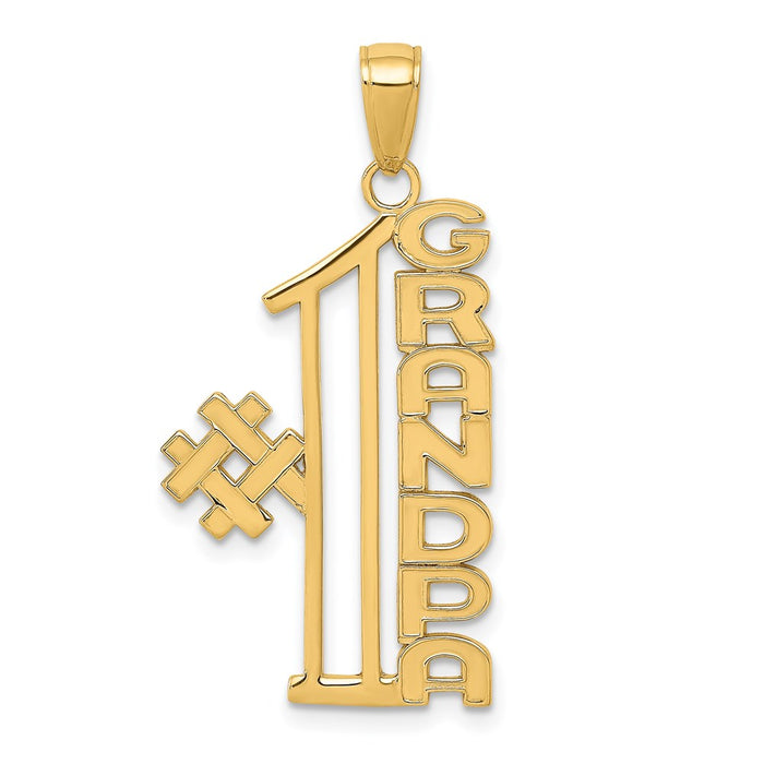 14k #1 GRANDPA Pendant-C3023