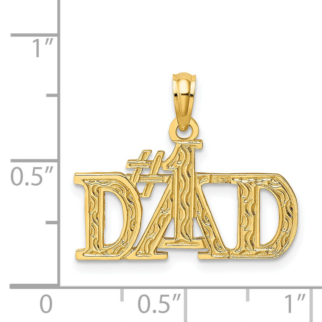 14k #1 DAD Charm-C3024