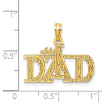14k #1 DAD Charm-C3024