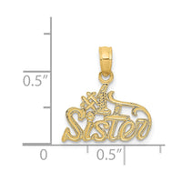 14k #1 SISTER Pendant-C3025