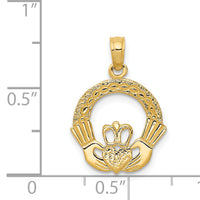 14k Claddagh Charm-C3035