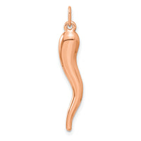 14k Rose Gold Italian Horn Charm-C3041R