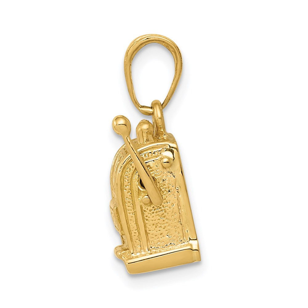 14k 3-D Moveable Slot Machine Pendant-C3042