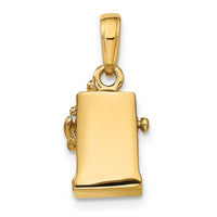 14k 3-D Moveable Slot Machine Pendant-C3042